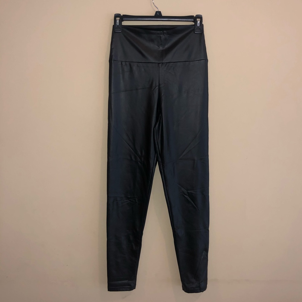 Faux Black Leather Leggings